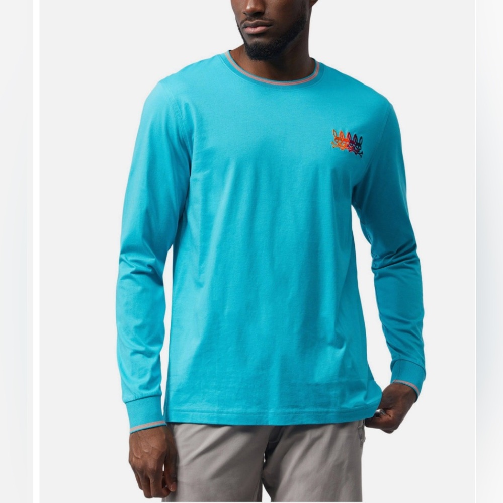 Psycho Bunny Teal Long Sleeve Tshirt